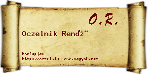 Oczelnik René névjegykártya